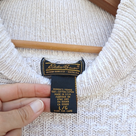 Vintage Eddie Bauer Fisherman Sweater Chunky - Picture 2 of 4